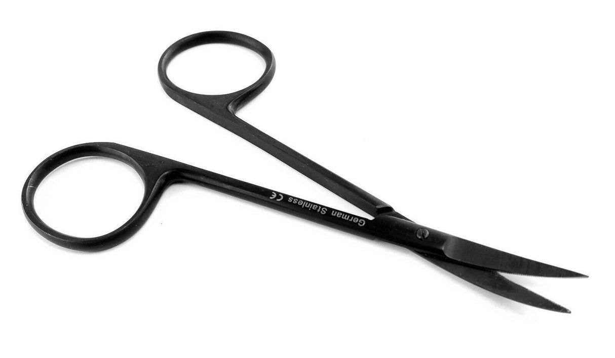 SurgiMac | SurgiMac Iris Scissors 4.5", Curved, Stainless Steel, Titanium Black Series, 1/Pk. | 16-2609-B