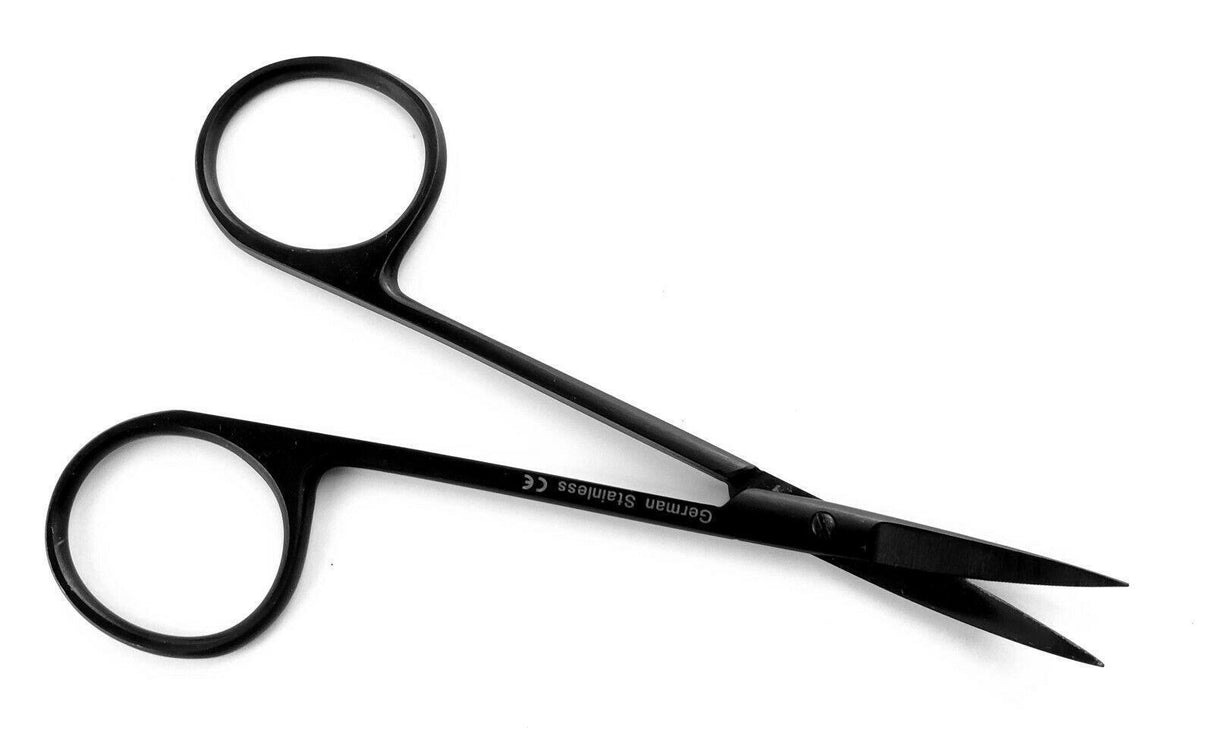 SurgiMac | SurgiMac Iris Scissors 4.5", Curved, Stainless Steel, Titanium Black Series, 1/Pk. | 16-2609-B