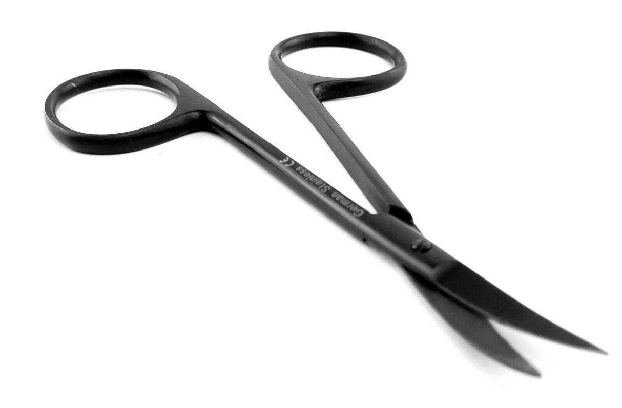 SurgiMac | SurgiMac Iris Scissors 4.5", Curved, Stainless Steel, Titanium Black Series, 1/Pk. | 16-2609-B