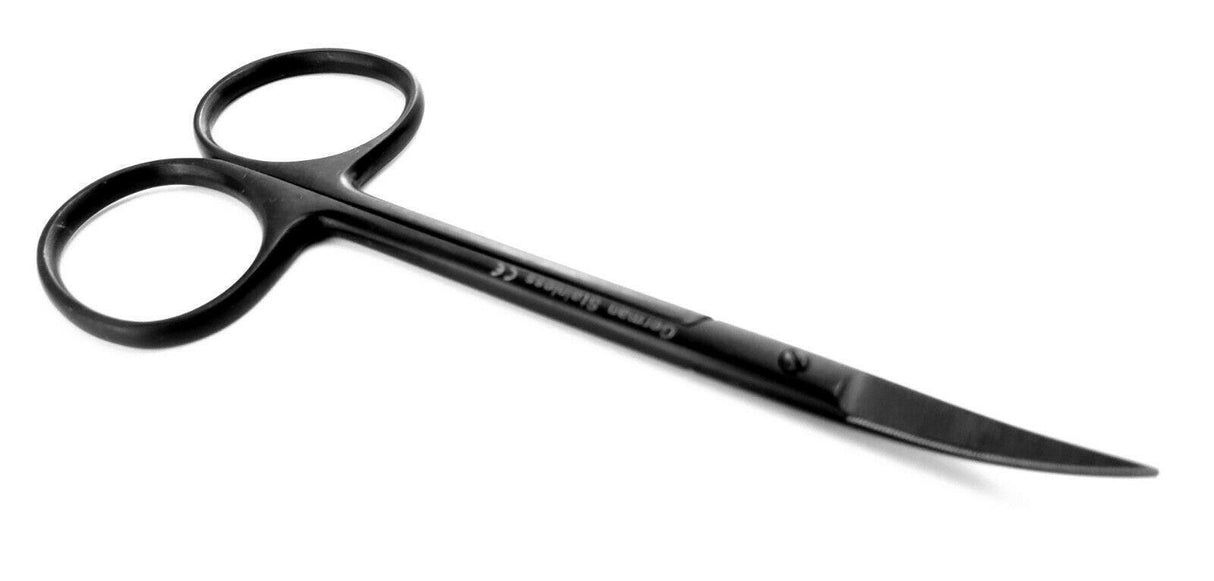 SurgiMac | SurgiMac Iris Scissors 4.5", Curved, Stainless Steel, Titanium Black Series, 1/Pk. | 16-2609-B