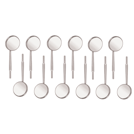SurgiMac | Dental Mirrors: Front Surface Simple Stem Dental Diagnostic Mirrors | MIR03-SS