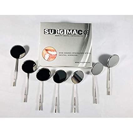 SurgiMac | Dental Mirrors: Front Surface Simple Stem Dental Diagnostic Mirrors | MIR03-SS
