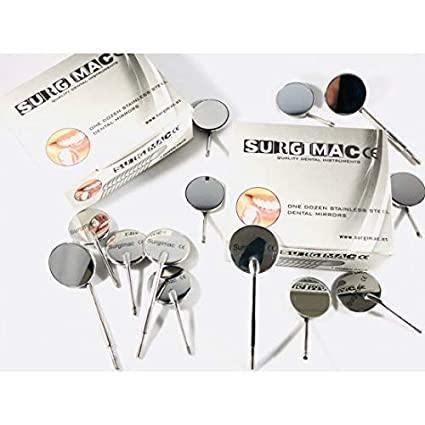 SurgiMac | Dental Mirrors: Front Surface Simple Stem Dental Diagnostic Mirrors | MIR03-SS