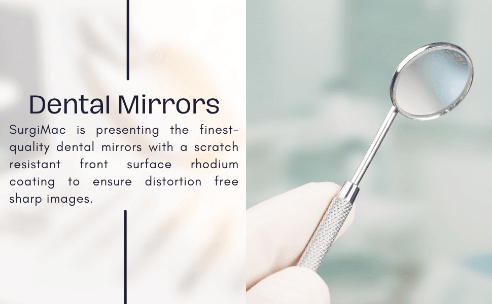 SurgiMac | Dental Mirrors: Front Surface Simple Stem Dental Diagnostic Mirrors | MIR03-SS