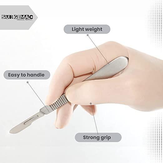 SurgiMac | Surgical Scalpel Blade, Plastic Handle, ProCut, Sterile, Stainless Steel, Box of 10 | 10-4110-P