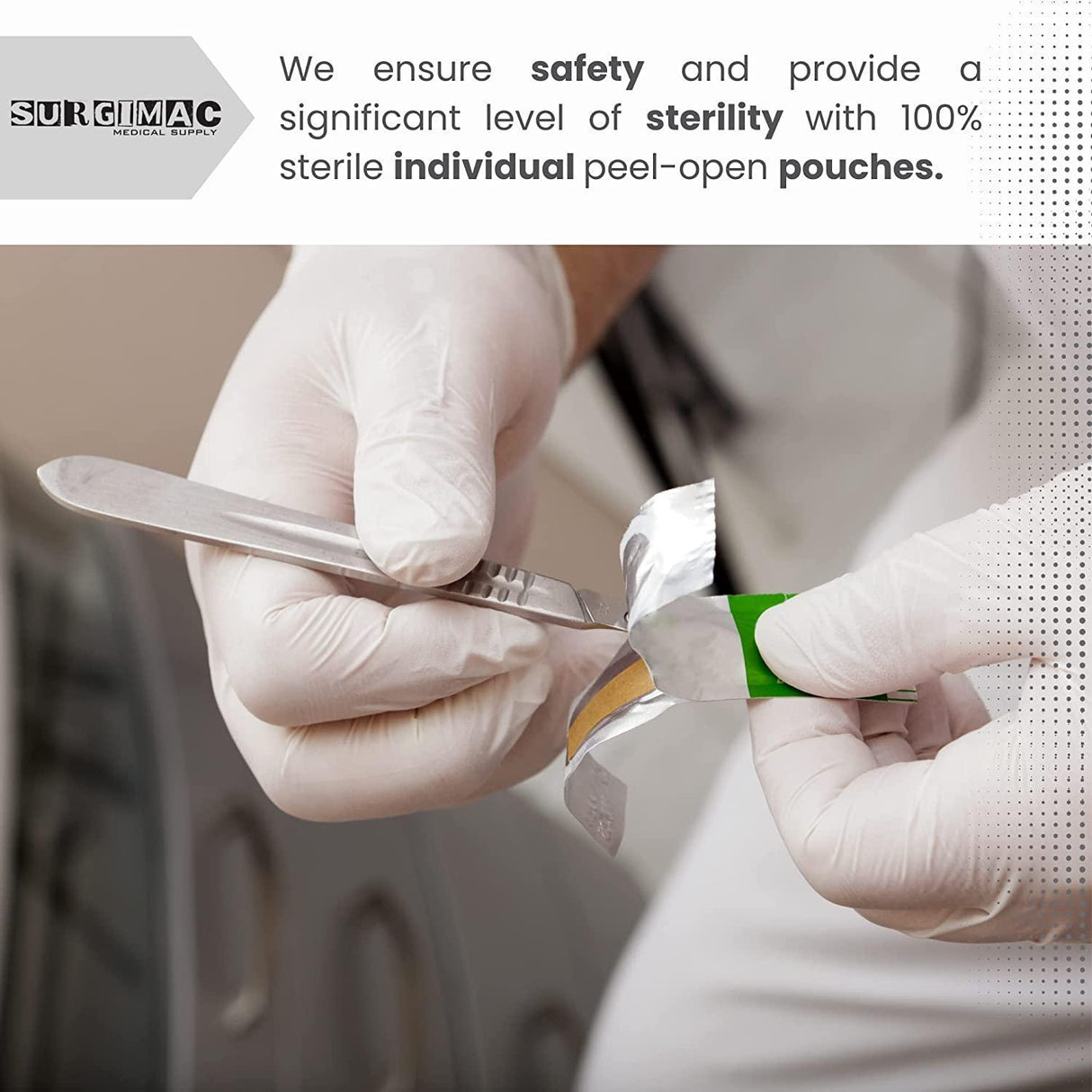 SurgiMac | SurgiMac #10 Sterile Stainless Steel Surgical Scalpel Blade, ProCut, Box of 100 | 10-1210-P