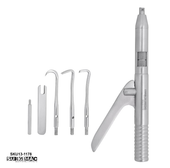 SurgiMac | Automatic Crown Remover With 3 Tips, Stainless Steel, Air Series, 1/Pk | 13-1178