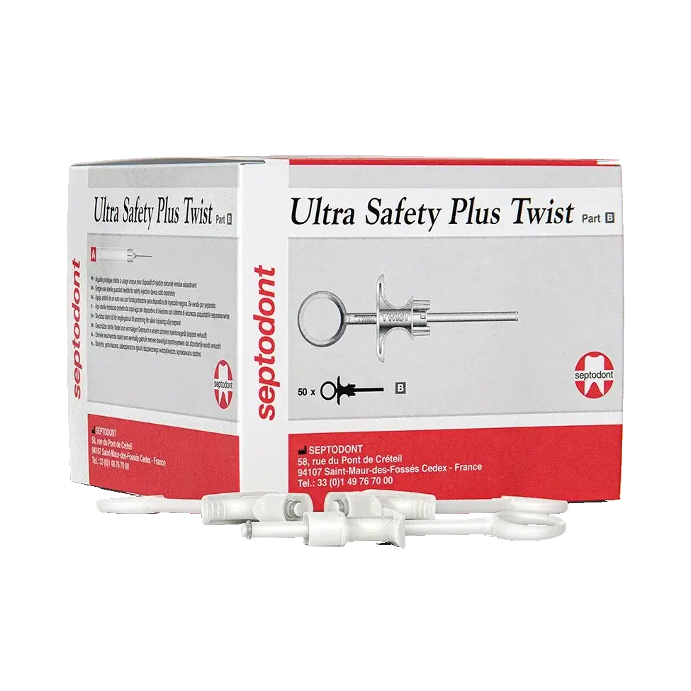 Ultra Safety Plus Twist XL Single Use Pre-Sterilized Syringe Handles, White, 50/bx 01N3500