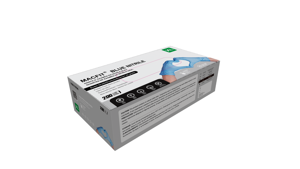 Nitrile Exam Gloves MacFit by SurgiMac | Blue | 200 Count