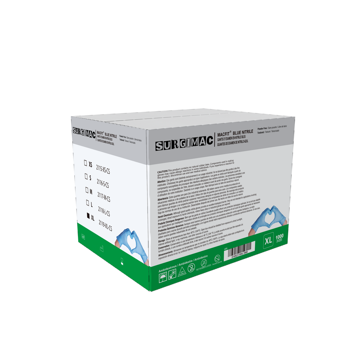 Nitrile Exam Gloves MacFit by SurgiMac | Blue | 100 Count