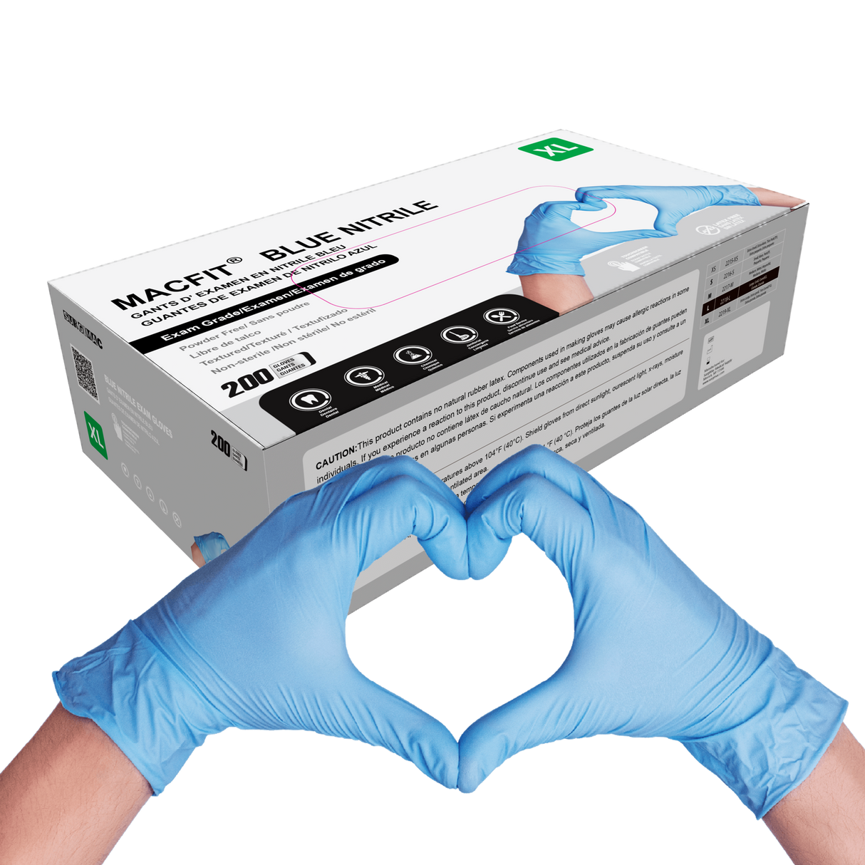 Nitrile Exam Gloves MacFit by SurgiMac | Blue | 200 Count