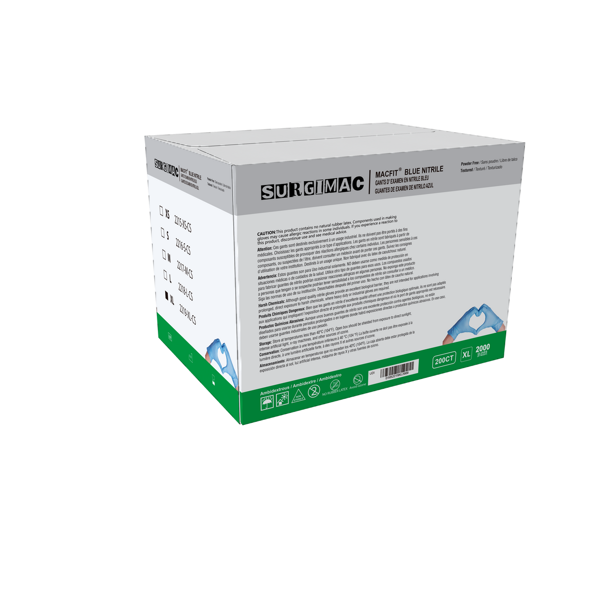 Nitrile Exam Gloves MacFit by SurgiMac | Blue | 200 Count