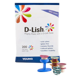 D-Lish Coarse Fresh Strawberries Prophy Paste 200/Bx. With 1.23% Fluoride 306020