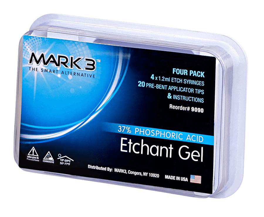 MARK3 | MARK3 Etch Gel 37% Phosphoric Acid 4/pk 1.2ml syringes | 100-9090