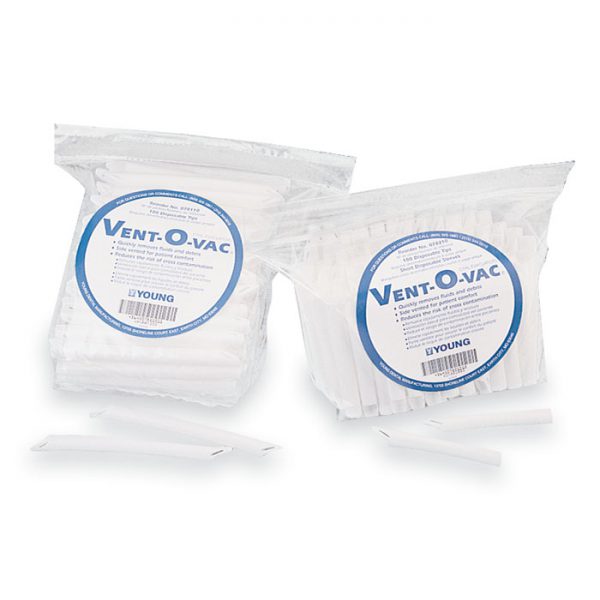 Young Dental | Young Vent-O-Vac, Disposable, High Volume Evacuator, Regular, 5", Long, 100/bx | 078110