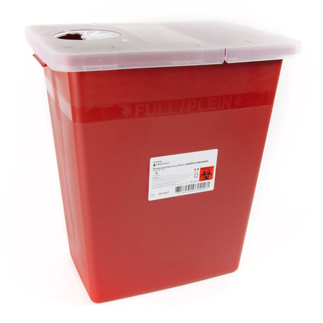 SurgiMac | Sharps Container McKesson Prevent® Red Base 13-3/4 W X 13-3/4 D X 14 H Inch Horizontal / Vertical Entry 8 Gallon | 80-8705
