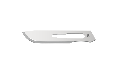 SurgiMac | #10 Sterile Stainless Steel Surgical Scalpel Blade | MacCut by SurgiMac | Box of 100 | MC-10-1210