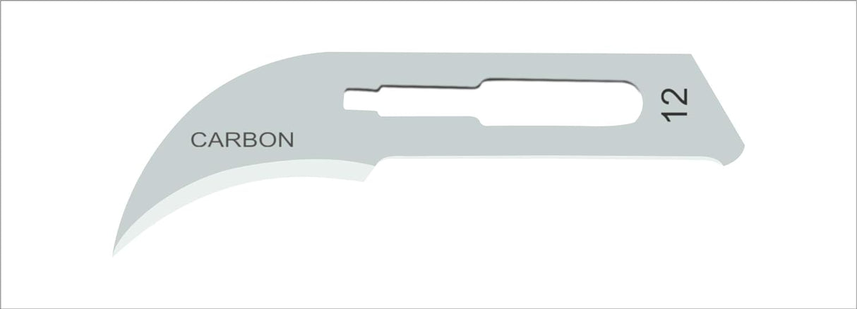 SurgiMac | #12 Sterile Carbon Steel Surgical Scalpel Blade | MacCut by SurgiMac | Box of 100 | MC-10-5212