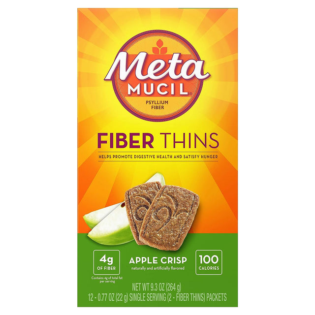 Procter & Gamble | Metamucil Psyllium Fiber, Wafer, Apple Crisp, 12/bx, 4bx/cs | 3700018327