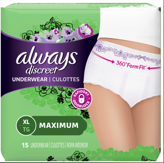 Procter & Gamble | Always Discreet Pads, Light Long Length, 1X, 24/pk, 3 pk/cs | 3700088630