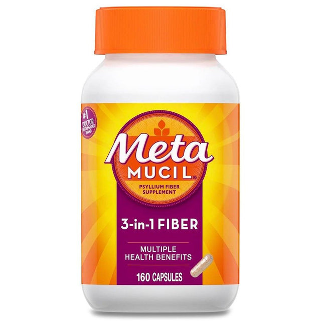 Procter & Gamble | Metamucil Psyllium Fiber Supplement, Fiber Capsules, 160/btl, 12btl/cs | 3700040511