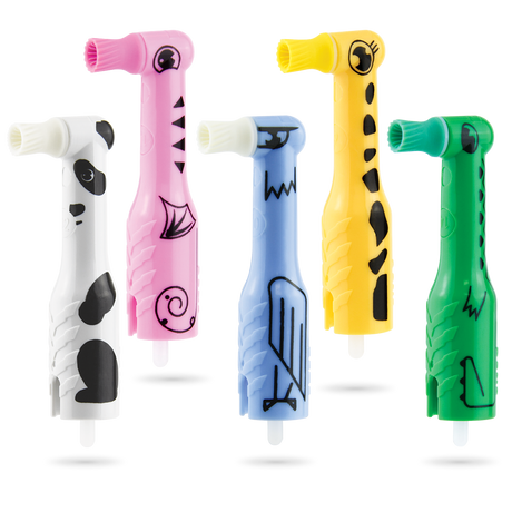 Pac-Dent | FUNimal Pedo disposable prophy angles, pedo soft cup assorted, 100/box | 167-100P