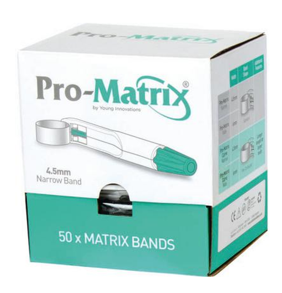Pro-Matrix Band - Green - Narrow 4.5 mm 50/Pk. 19000
