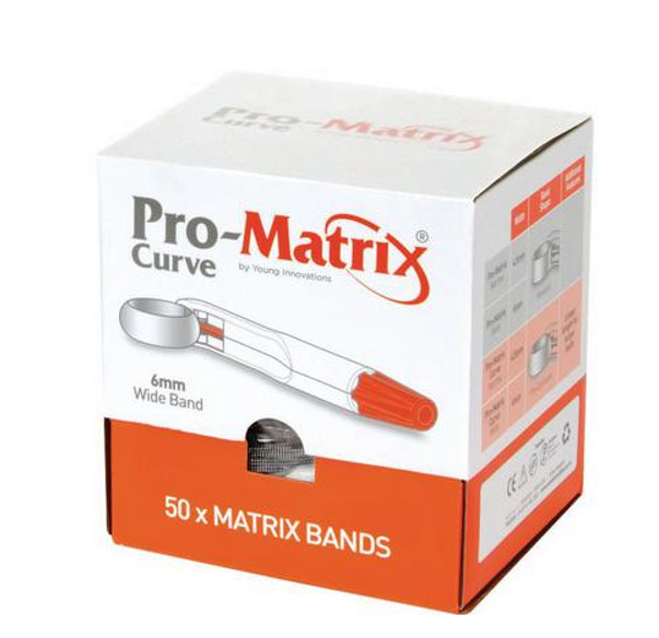 Pro-Matrix Band - Orange - Curved Wide 6mm 50/Pk. 19006