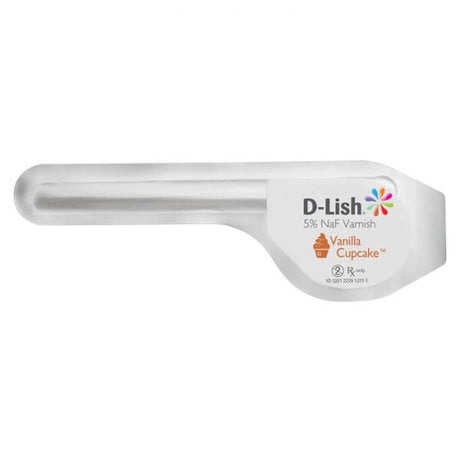Young Dental | Young D-Lish, 5% Sodium Fluoride Varnish, Vanilla Cupcake, 200/bx | 214420