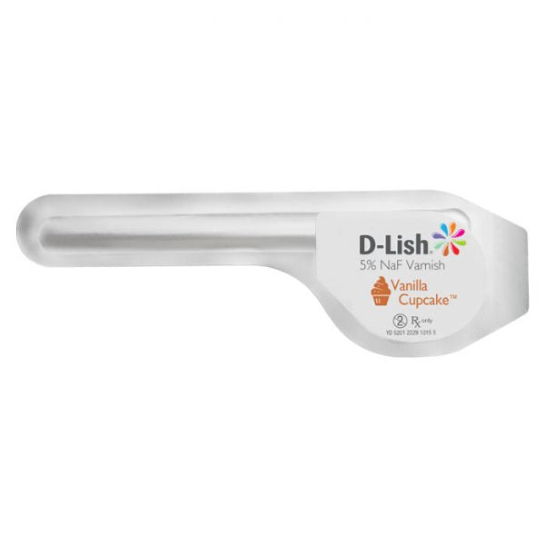 Young Dental | Young D-Lish, 5% Sodium Fluoride Varnish, Vanilla Cupcake, 200/bx | 214420