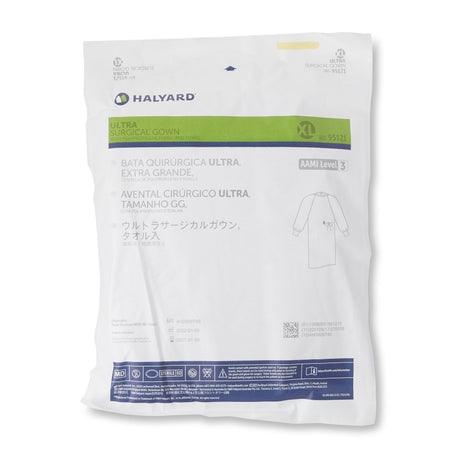 O&M Halyard Inc | Non-Reinforced Surgical Gown with Towel ULTRA Blue Sterile AAMI Level 3 Disposable | 95121-1