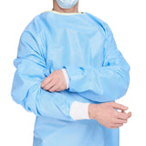 O&M Halyard Inc | Non-Reinforced Surgical Gown with Towel ULTRA Blue Sterile AAMI Level 3 Disposable | 95101