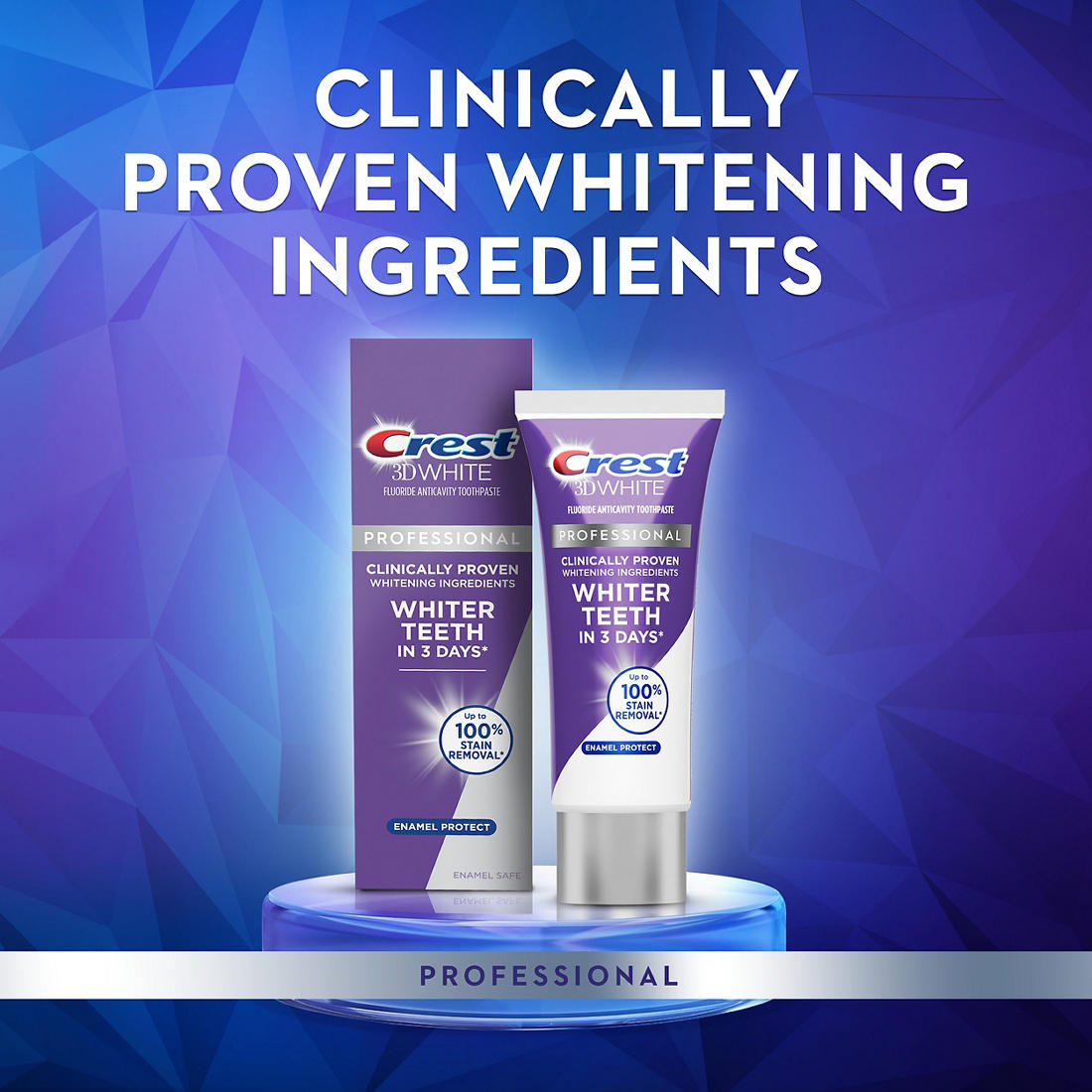 Crest | Crest 3D White Professional Enamel Protect Toothpaste, 4 pk./3.0 oz. | 305310