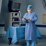 O&M Halyard Inc | Protective Procedure Gown Blue NonSterile Not Rated Disposable | 69028-PK/10