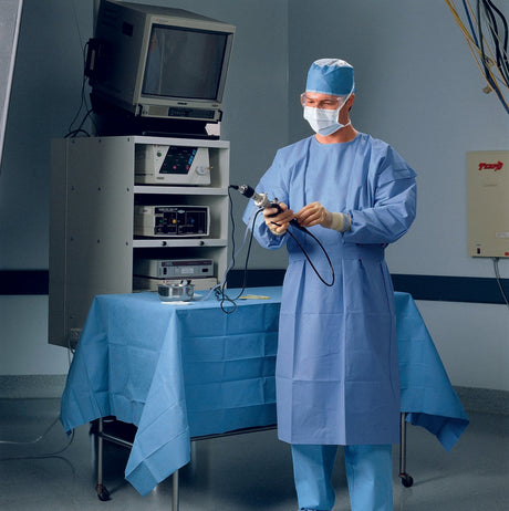 O&M Halyard Inc | Protective Procedure Gown Blue NonSterile Not Rated Disposable | 69028-PK/10