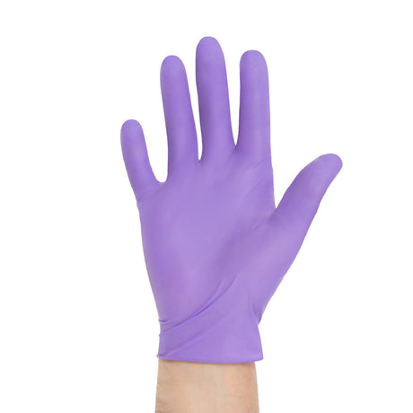 O&M Halyard Inc | Exam Glove Purple Nitrile Sterile Pair Nitrile Standard Cuff Length Textured Fingertips Purple Not Rated | 55091-BX/50