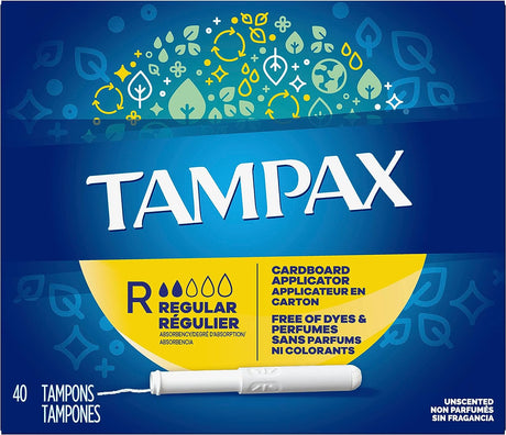 Procter & Gamble | Tampax Regular Tampons, 40/bx, 12 bx/cs (72 cs/plt) | 7301024751