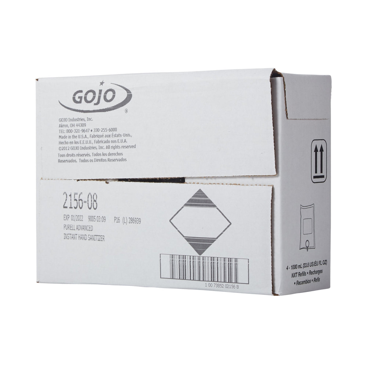GOJO | Purell Hand Sanitizer Advanced 1,000 mL Ethyl Alcohol Gel Dispenser Refill Bag | 4163-08