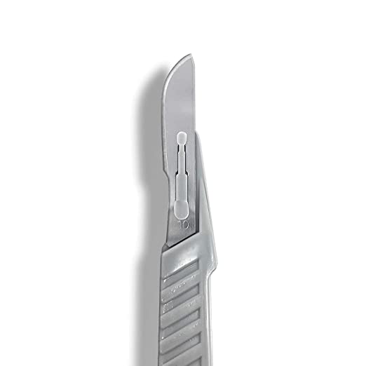 SurgiMac | Surgical Scalpel Blade, Plastic Handle, ProCut, Sterile, Stainless Steel, Box of 10 | 10-4110-P