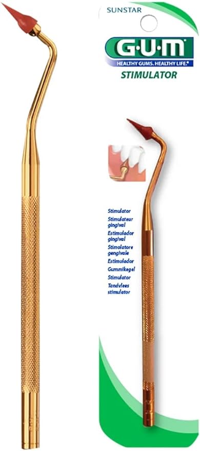 Sunstar | Sunstar GUM Stimulator, Handle & Tip 12/Pk. Firm Rubber Stimulator for gingival | 600PYC