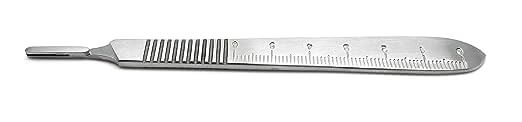 SurgiMac | Scalpel Handle #3 | with Ruler | Pro Series by SurgiMac | Pack of 1 | 16-2452-P