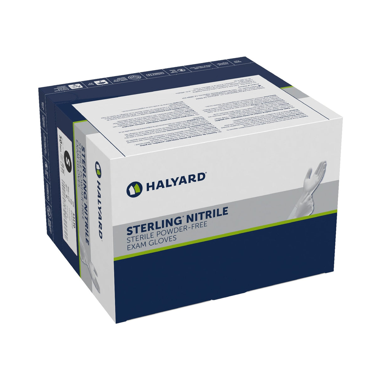 O&M Halyard Inc | Exam Glove STERLING® Sterile Pair Nitrile Standard Cuff Length Textured Fingertips Gray Not Rated | 53132