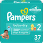 Procter & Gamble | Pampers Baby Dry Diapers, Size 2, 37/pk, 4pk/cs | 3700086209