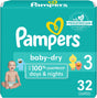 Procter & Gamble | Pampers Baby Dry Diapers, Size 3, 32/pk, 4pk/cs | 3700097077
