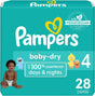 Procter & Gamble | Pampers Baby Dry Diapers, Size 4, 28/pk, 4pk/cs | 3700099828