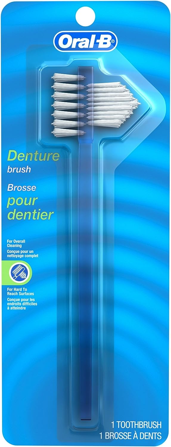 Procter & Gamble | Oral-B Denture Toothbrush, Hard Blister Card, 6/pk, 72 pk/cs | 0041081001-6