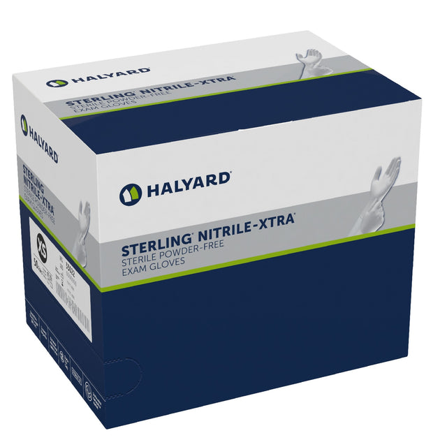 O&M Halyard Inc | Exam Glove STERLING-XTRA® Sterile Pair Nitrile Extended Cuff Length Textured Fingertips Gray Not Rated | 33022