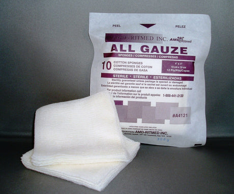 Medicom | Gauze Sponge, 2" x 2", 12-Ply, Sterile, 2S, 50/Bx, 30 Bx/Cs | B2120