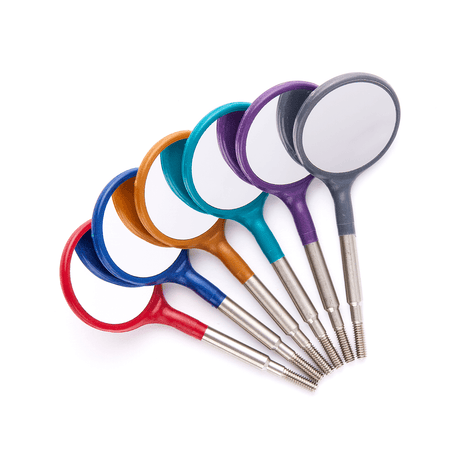 Zirc Dental Products | Crystal HD Mouth Mirror Head - Size #4 Jewel Assorted, Plastic 12/Pk | 50Z371-JWL