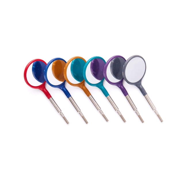 Zirc Dental Products | Crystal HD Mouth Mirror Head - Size #4 Neon Assorted, Plastic 12/Pk. Screw On | 50Z371